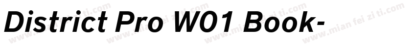 District Pro W01 Book字体转换